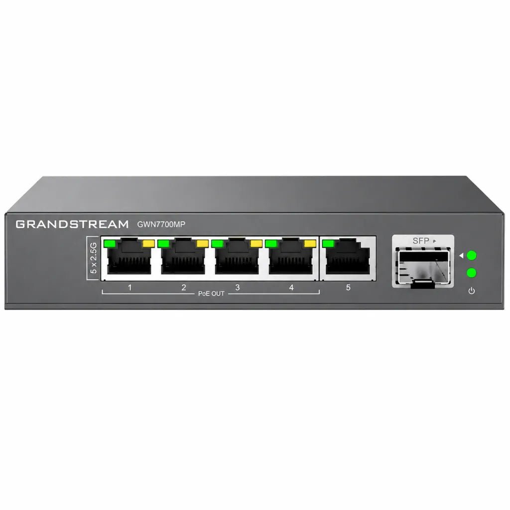 Grandstream GWN7700MP 8-Port 2.5G Unmanaged PoE+ Network Switch with 10G SFP+ Uplink