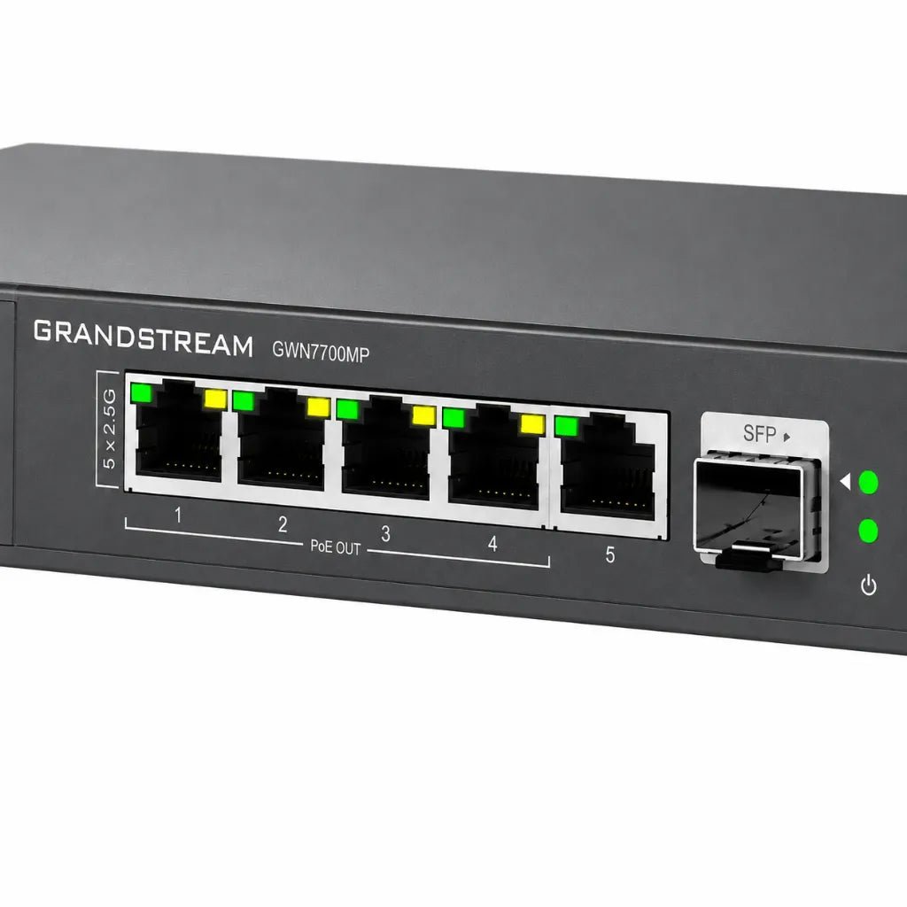 Grandstream GWN7700MP 8-Port 2.5G Unmanaged PoE+ Network Switch with 10G SFP+ Uplink