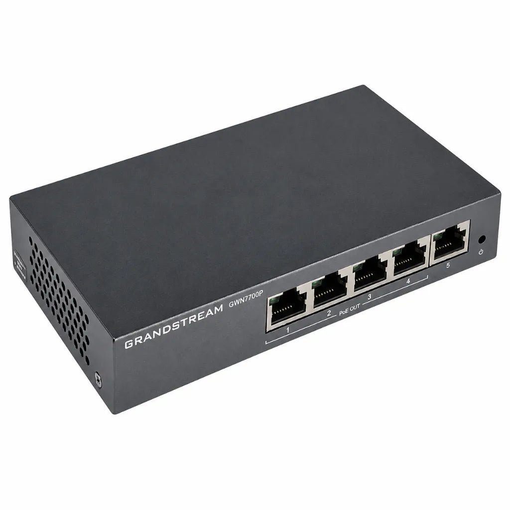Grandstream GWN7700P 5-Port Gigabit PoE+ Unmanaged Network Switch - High-Performance Desktop Networking Solution