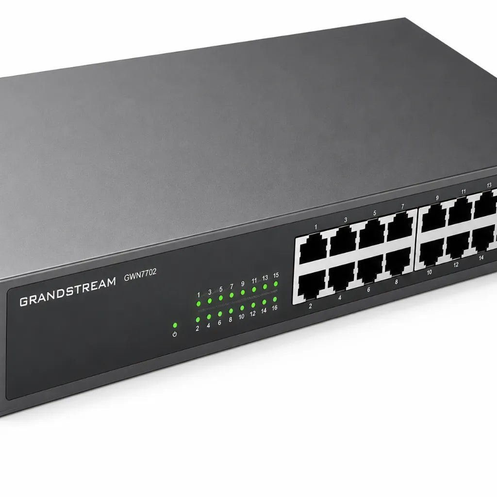 Grandstream GWN7702 16-Port Gigabit Unmanaged Network Switch - High-Performance Networking for Home and Small Business