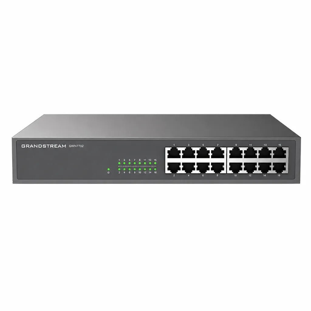Grandstream GWN7702 16-Port Gigabit Unmanaged Network Switch - High-Performance Networking for Home and Small Business