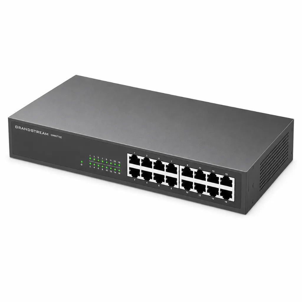 Grandstream GWN7702 16-Port Gigabit Unmanaged Network Switch - High-Performance Networking for Home and Small Business