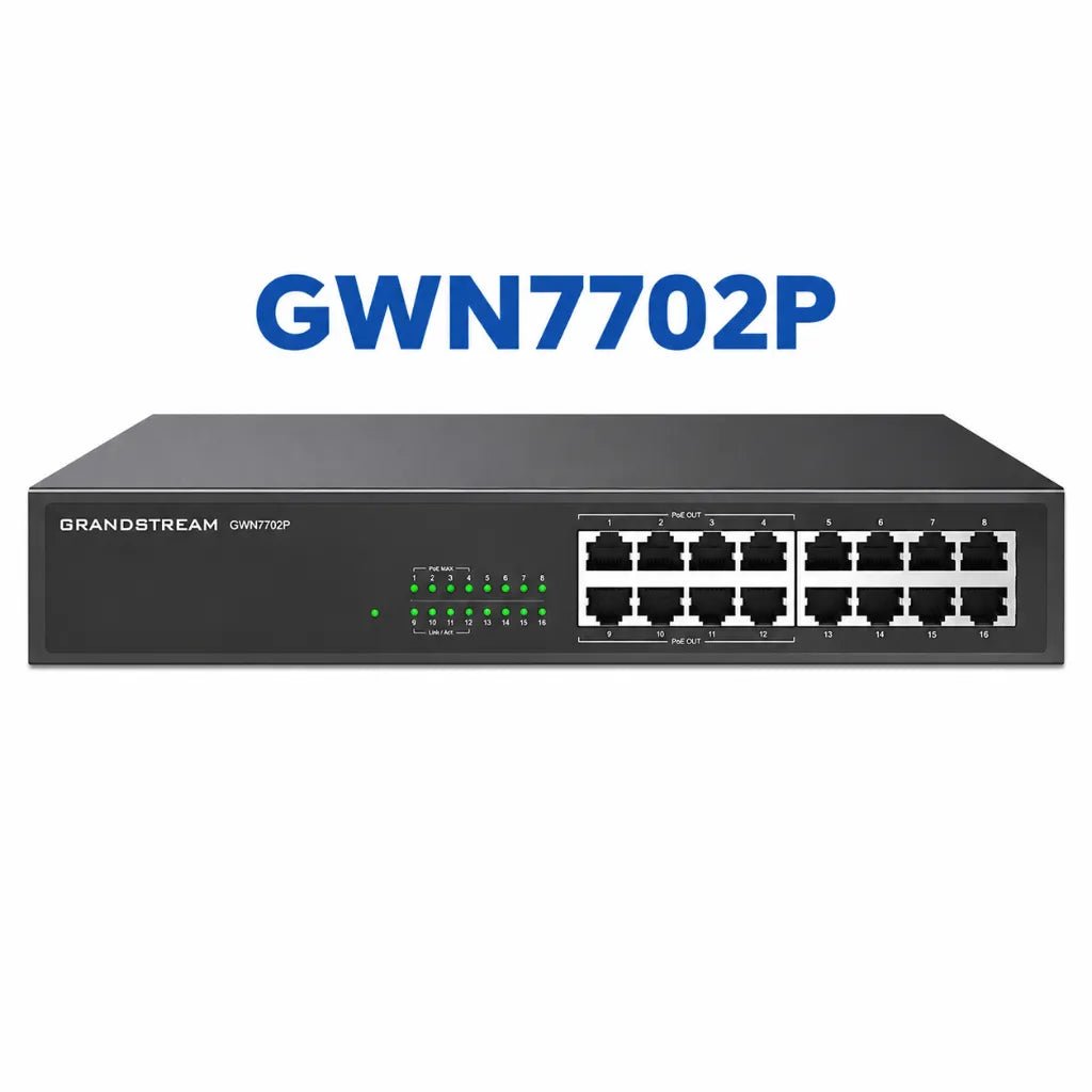 Grandstream GWN7702P 16-Port Gigabit PoE+ Unmanaged Network Switch