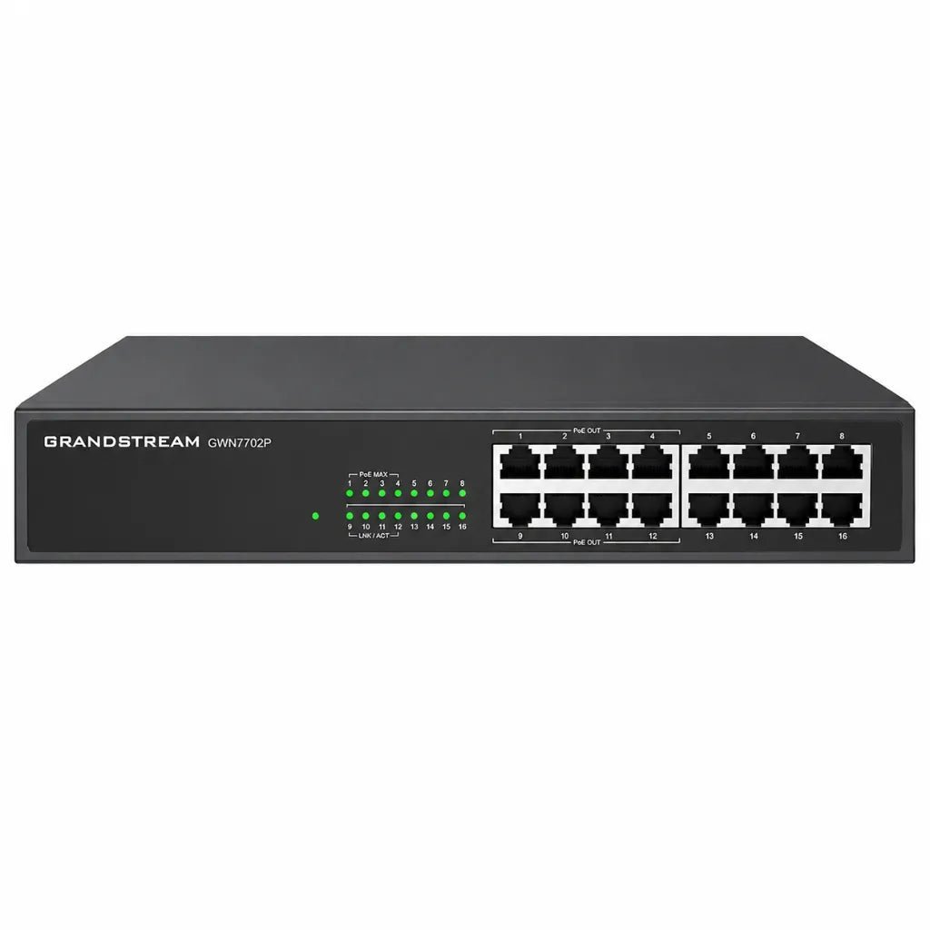 Grandstream GWN7702P 16-Port Gigabit PoE+ Unmanaged Network Switch