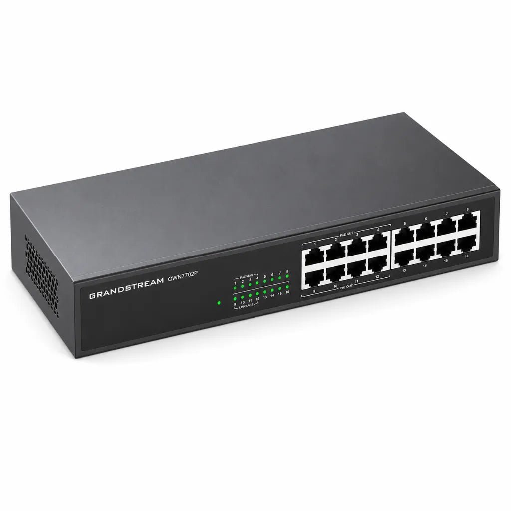 Grandstream GWN7702P 16-Port Gigabit PoE+ Unmanaged Network Switch