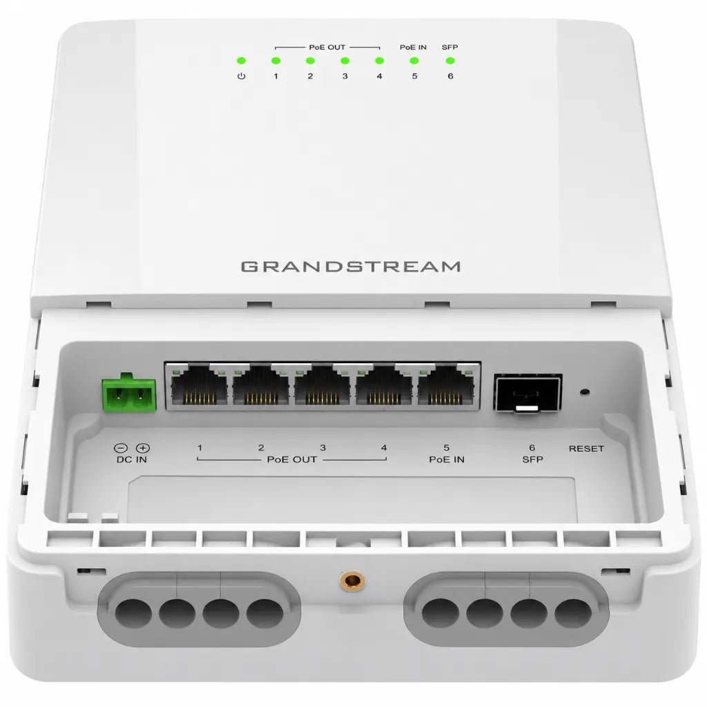 Grandstream GWN7710R Outdoor Managed PoE+ Switch with 8 Gigabit Ports and IP66 Weatherproof Rating