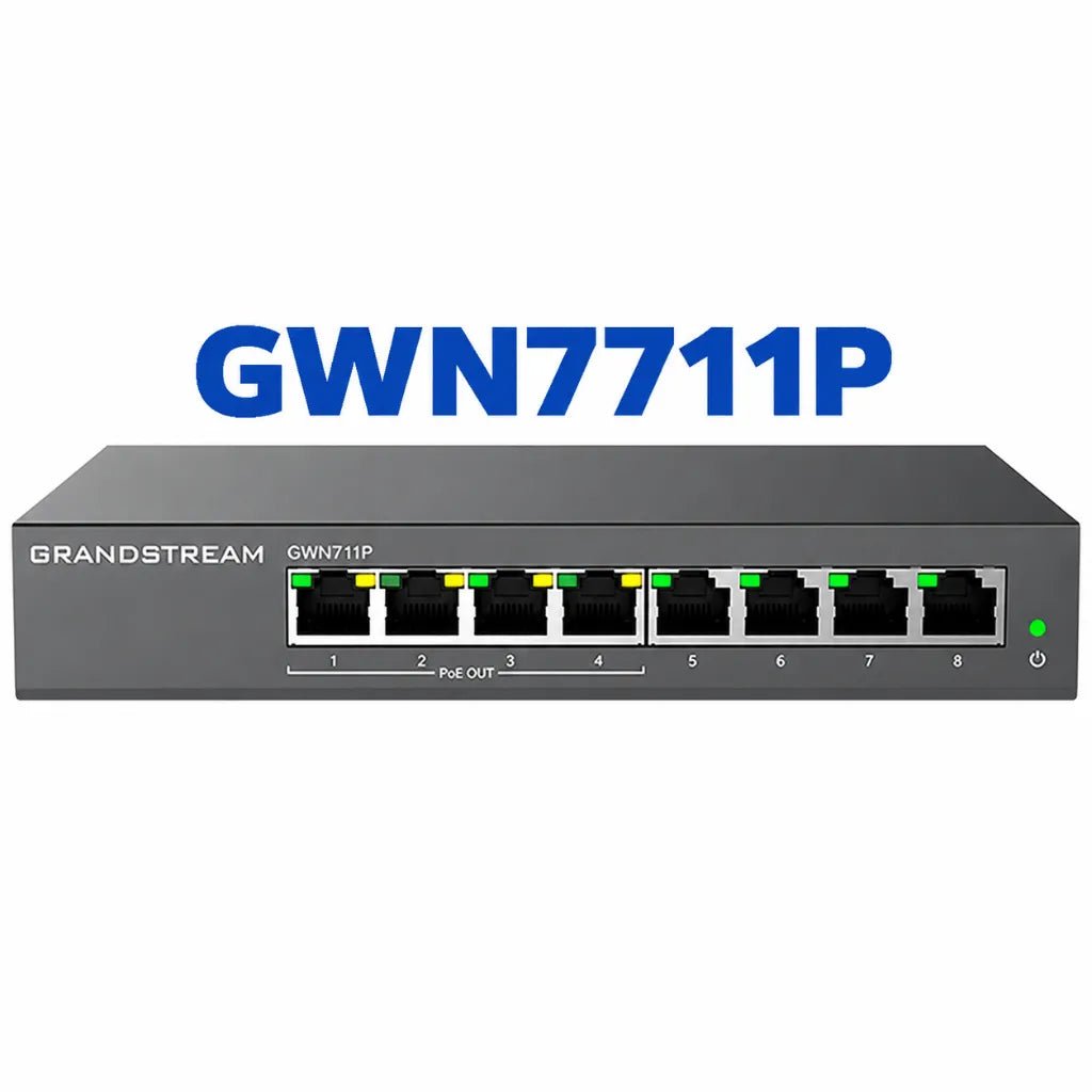 Grandstream GWN7711P 8-Port Layer 2 Lite Managed Gigabit PoE+ Switch