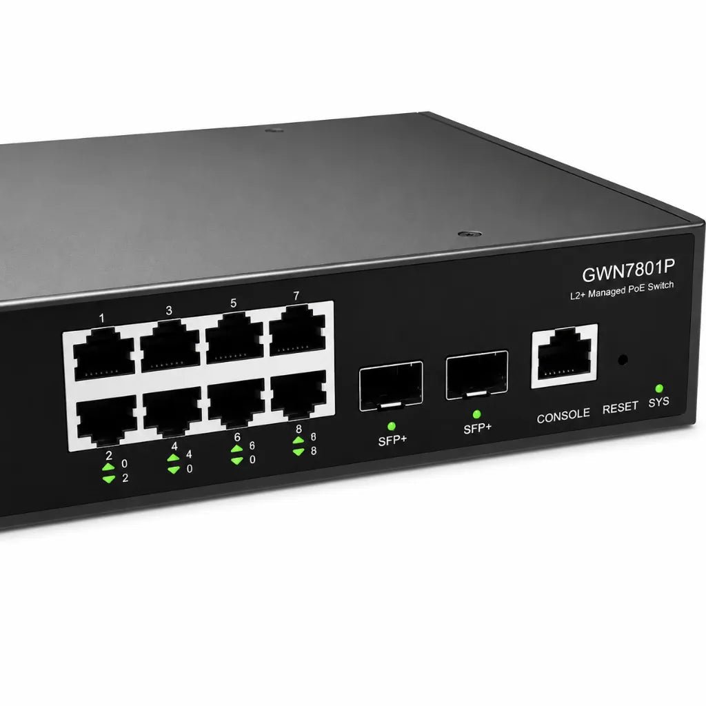 Grandstream GWN7801P 8-Port Layer 2+ Managed PoE Gigabit Network Switch