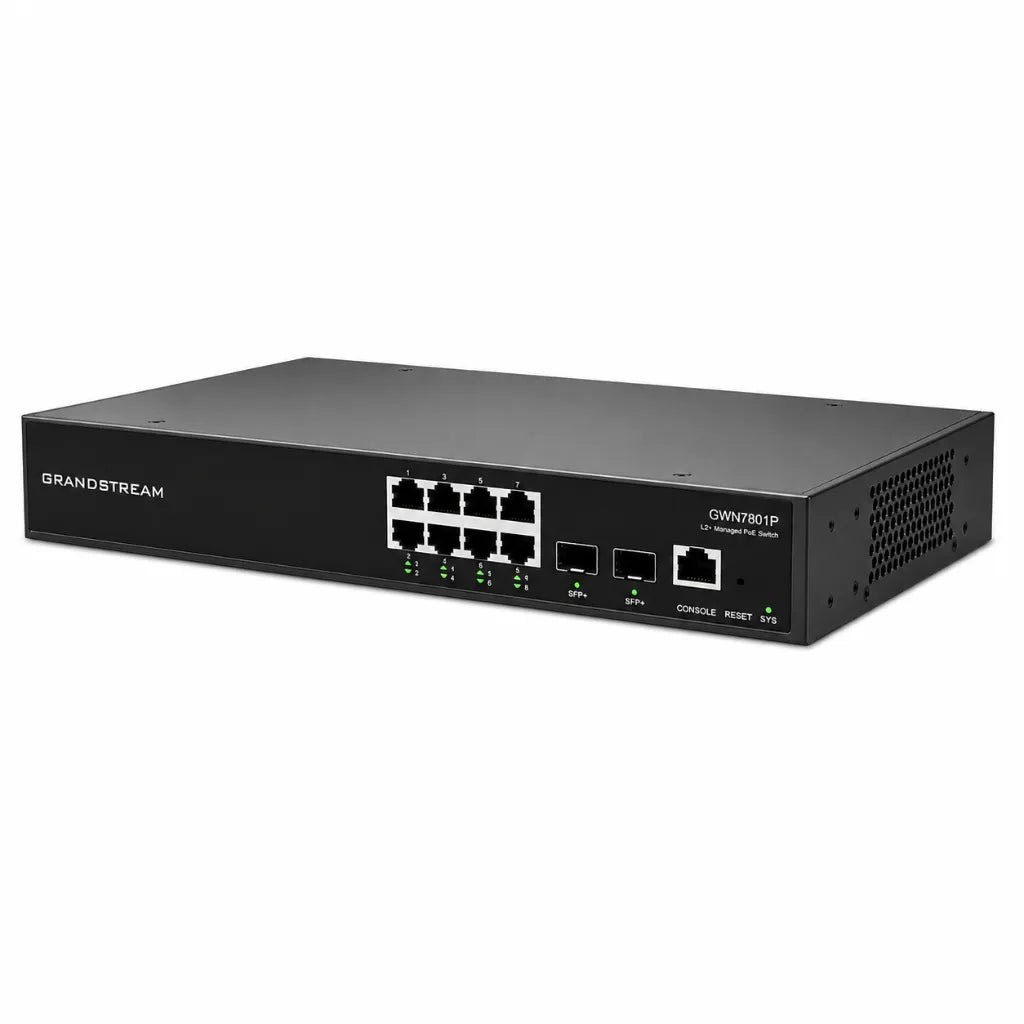 Grandstream GWN7801P 8-Port Layer 2+ Managed PoE Gigabit Network Switch