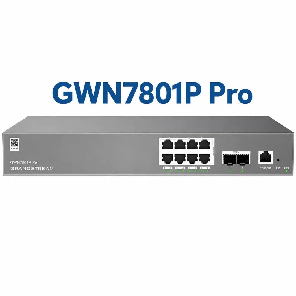 Grandstream GWN7801P 8-Port Layer 2++ Managed PoE+ Switch with 2.5G SFP Uplinks