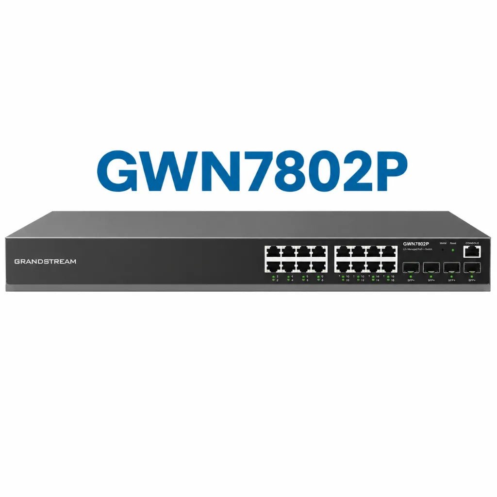 Grandstream GWN7802P 16-Port Layer 2+ Managed PoE+ Gigabit Network Switch