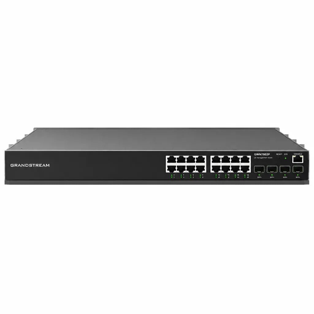 Grandstream GWN7802P 16-Port Layer 2+ Managed PoE+ Gigabit Network Switch