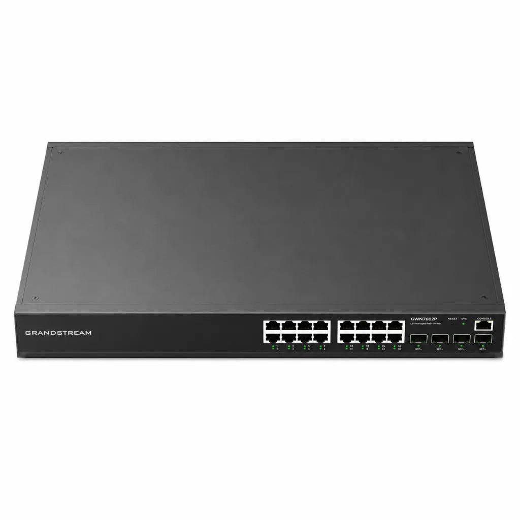 Grandstream GWN7802P 16-Port Layer 2+ Managed PoE+ Gigabit Network Switch