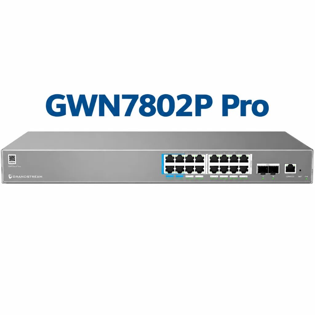 Grandstream GWN7802P 16-Port Gigabit Layer 2++ Managed PoE+ Network Switch