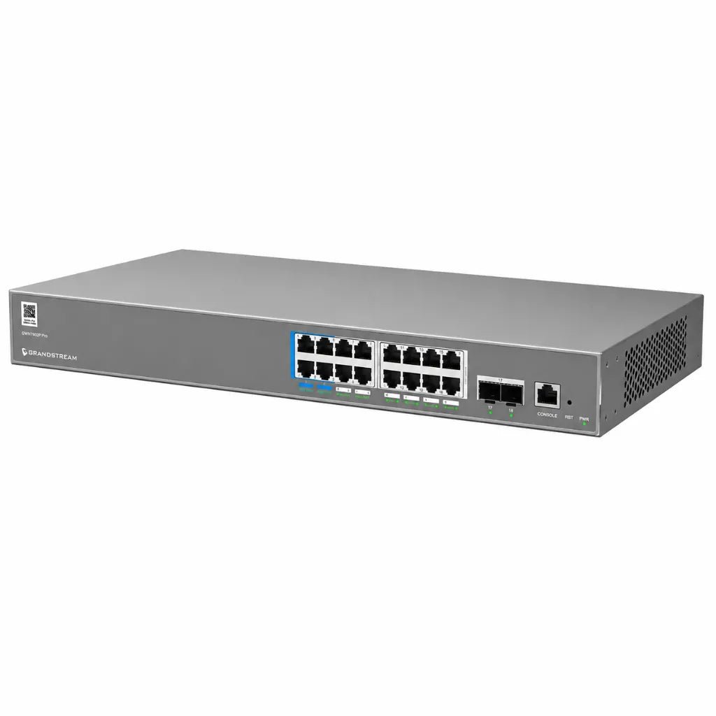 Grandstream GWN7802P 16-Port Gigabit Layer 2++ Managed PoE+ Network Switch
