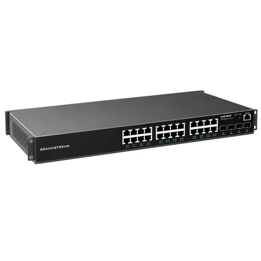 Grandstream GWN7803P 24-Port Layer 2+ Managed PoE+ Gigabit Network Switch