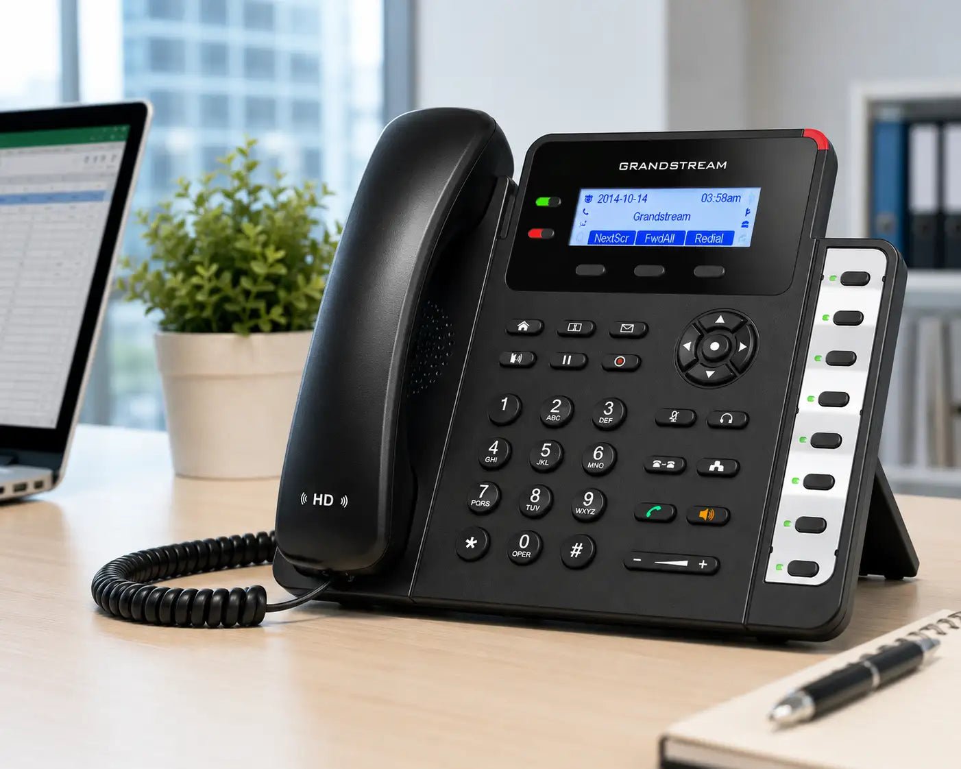 Grandstream GXP1628 2-Line Gigabit IP Phone with PoE and HD Audio Support