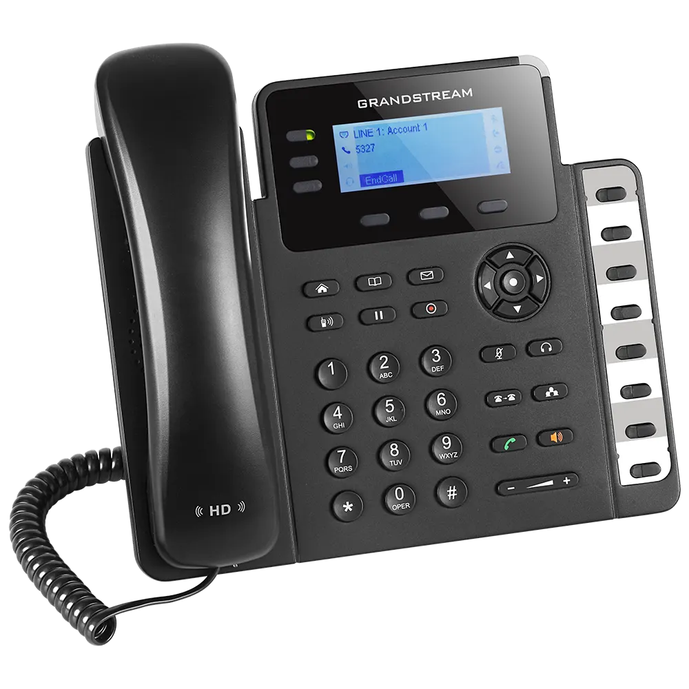 Grandstream GXP1630 3-Line Gigabit IP Phone with HD Audio and Integrated PoE for Small Business VoIP