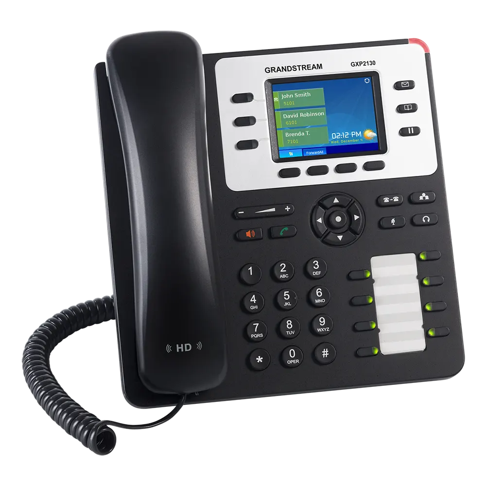 Grandstream GXP2130 Enterprise IP Phone with HD Audio and Color Display for SIP PBX Systems