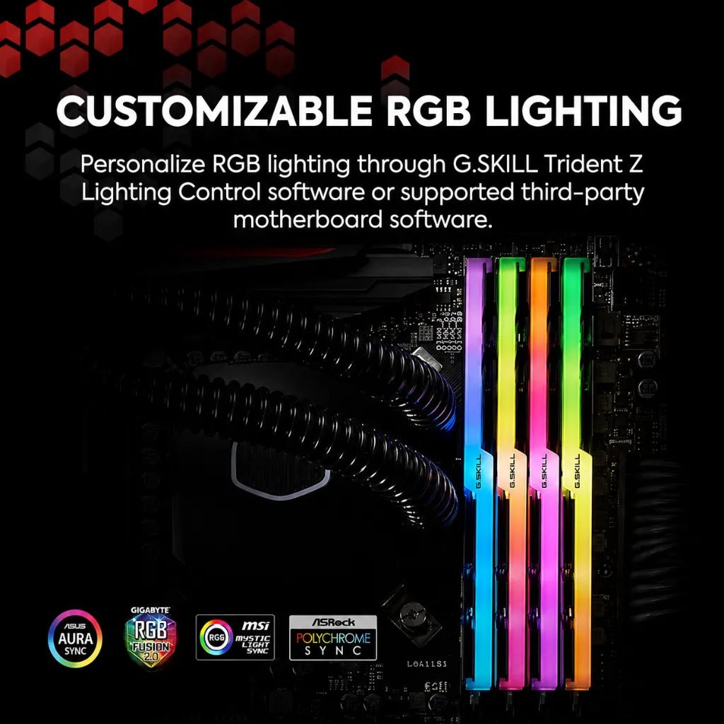 G.SKILL Trident Z RGB Series 16GB (2 x 8GB) DDR4 3000MHz Desktop Memory Kit