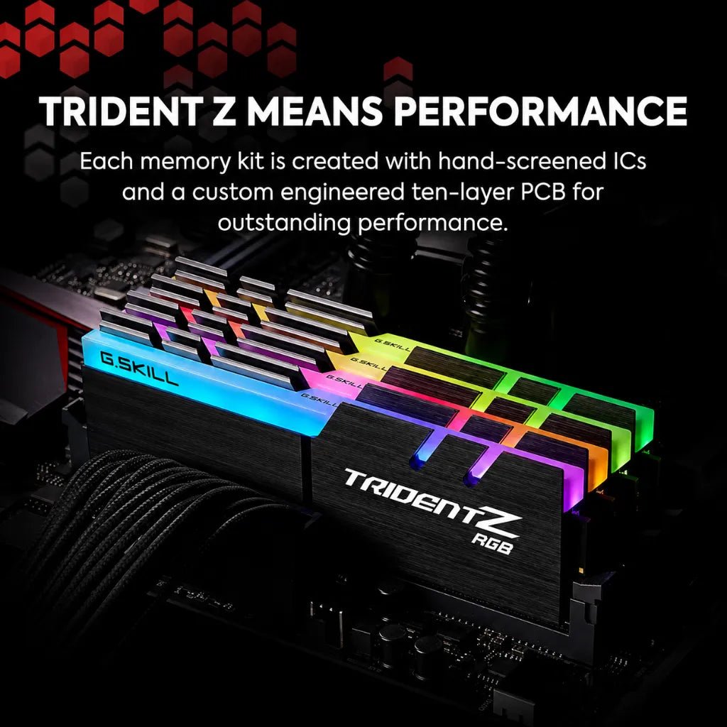 G.SKILL Trident Z RGB Series 16GB (2 x 8GB) DDR4 3000MHz Desktop Memory Kit