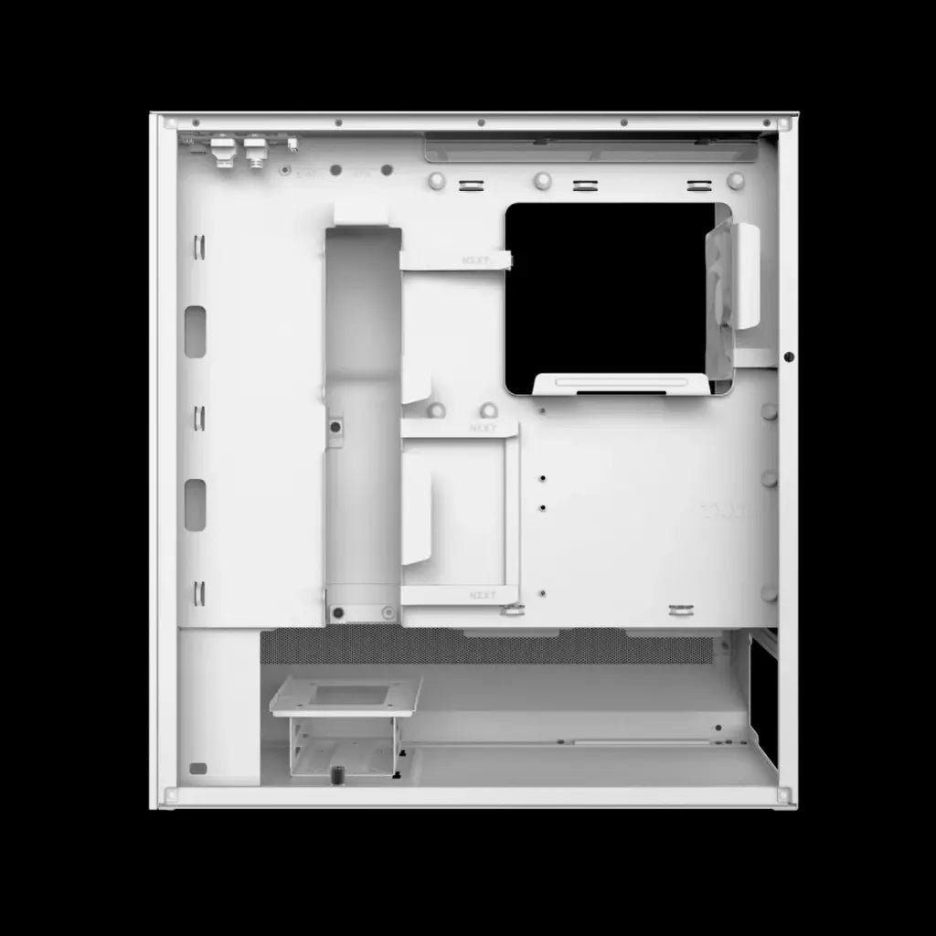 NZXT H5 Flow RGB High Airflow ATX Mid-Tower Gaming Case with Tempered Glass - White