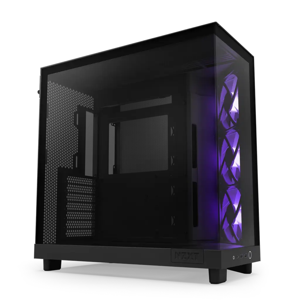 NZXT H6 Flow RGB Compact Dual-Chamber Mid-Tower PC Gaming Case with Tempered Glass