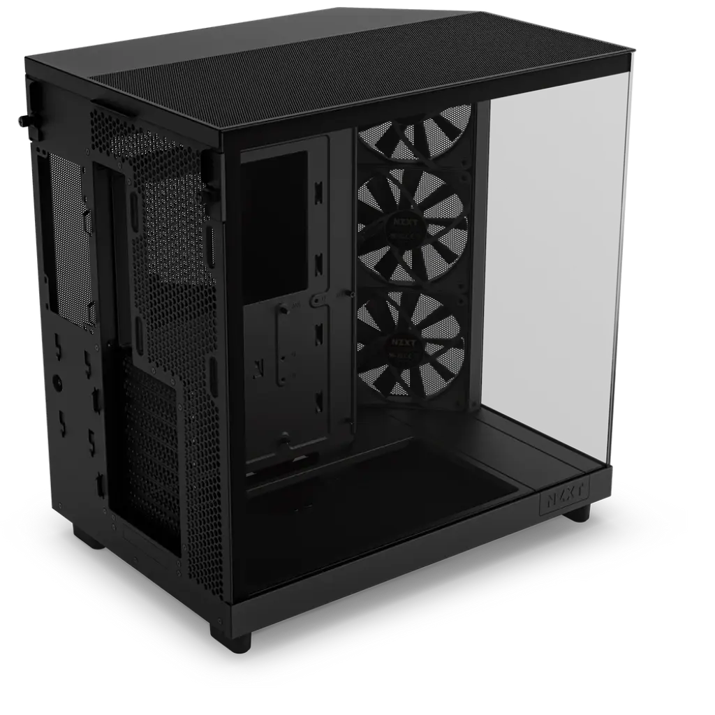 NZXT H6 Flow Compact Dual-Chamber Mid-Tower PC Gaming Case with Tempered Glass Panels