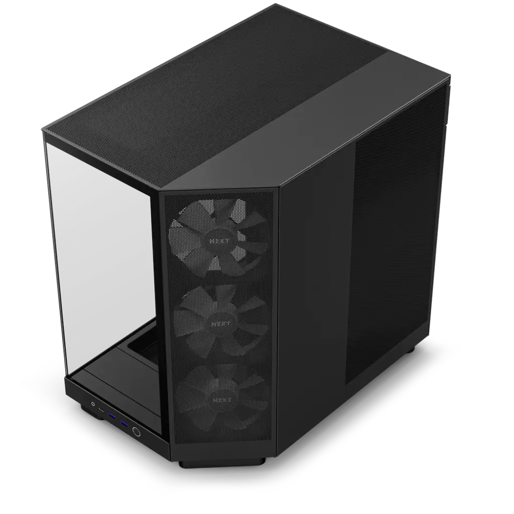 NZXT H6 Flow RGB Compact Dual-Chamber Mid-Tower PC Gaming Case with Tempered Glass