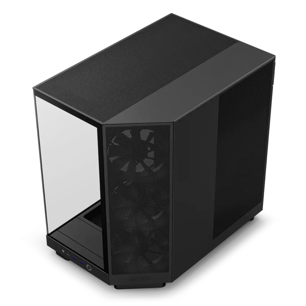 NZXT H6 Flow Compact Dual-Chamber Mid-Tower PC Gaming Case with Tempered Glass Panels