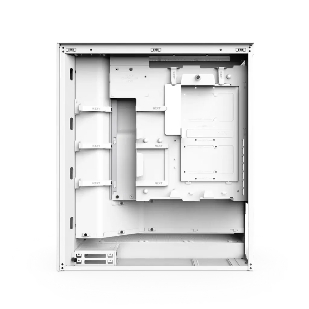 NZXT H7 Flow RGB Tempered Glass Compact Mid-Tower ATX Airflow PC Case - White Edition