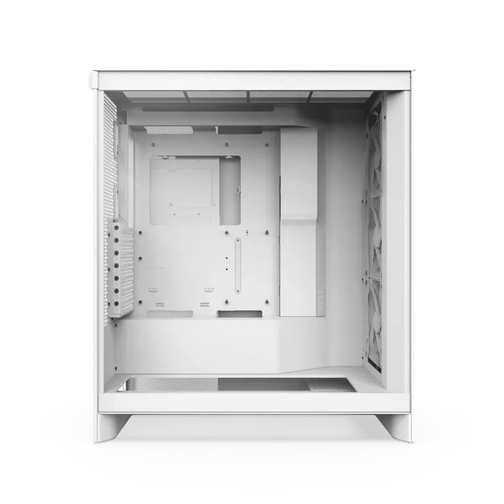 NZXT H7 Flow Premium Tempered Glass Compact Mid-Tower ATX Airflow PC Case - Matte White
