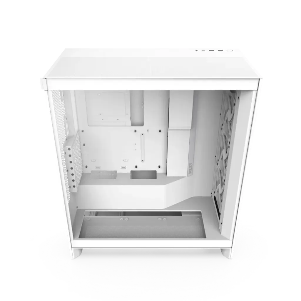 NZXT H7 Flow RGB Tempered Glass Compact Mid-Tower ATX Airflow PC Case - White Edition