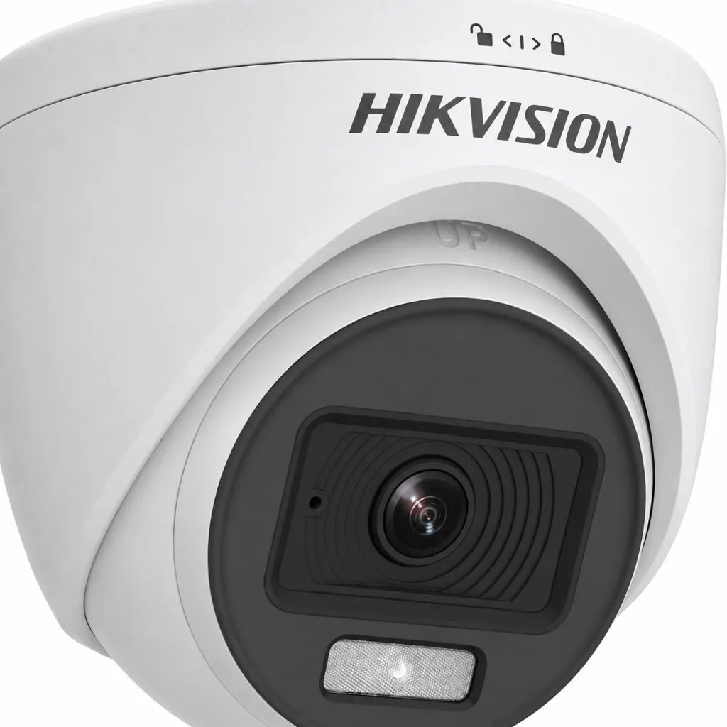 Hikvision 2MP ColorVu Audio Turret CCTV Camera with Full-Time Color Imaging (DS-2CE70DF0T-PFS)