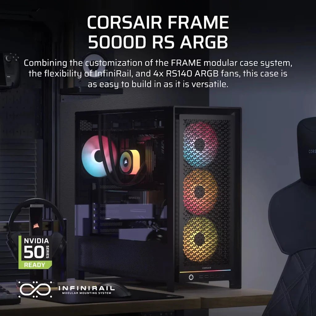 CORSAIR 5000D AIRFLOW Mid-Tower ATX PC Case with ARGB Fans