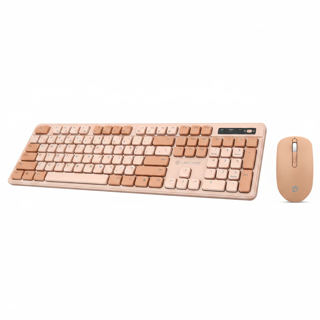 Lapcare Ramon 5 WL-108 Ergonomic Wireless Keyboard and Optical Mouse Combo Set