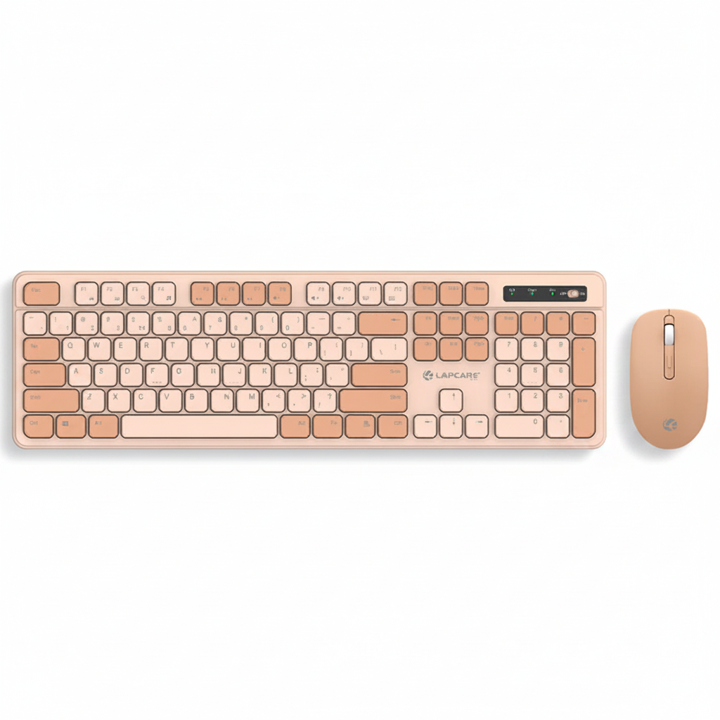 Lapcare Ramon 5 WL-108 Ergonomic Wireless Keyboard and Optical Mouse Combo Set