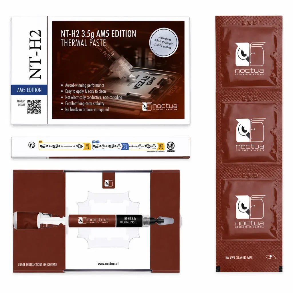 Noctua NT-H2 3.5g Thermal Compound with AM5 CPU Guard for AMD Ryzen 7000/8000/9000 Series