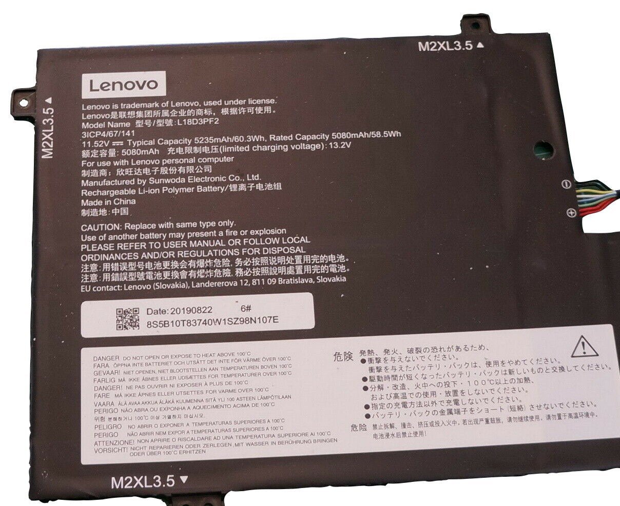 Lenovo L18M3PFA Original 11.53V 63Wh 3-Cell Replacement Laptop Battery