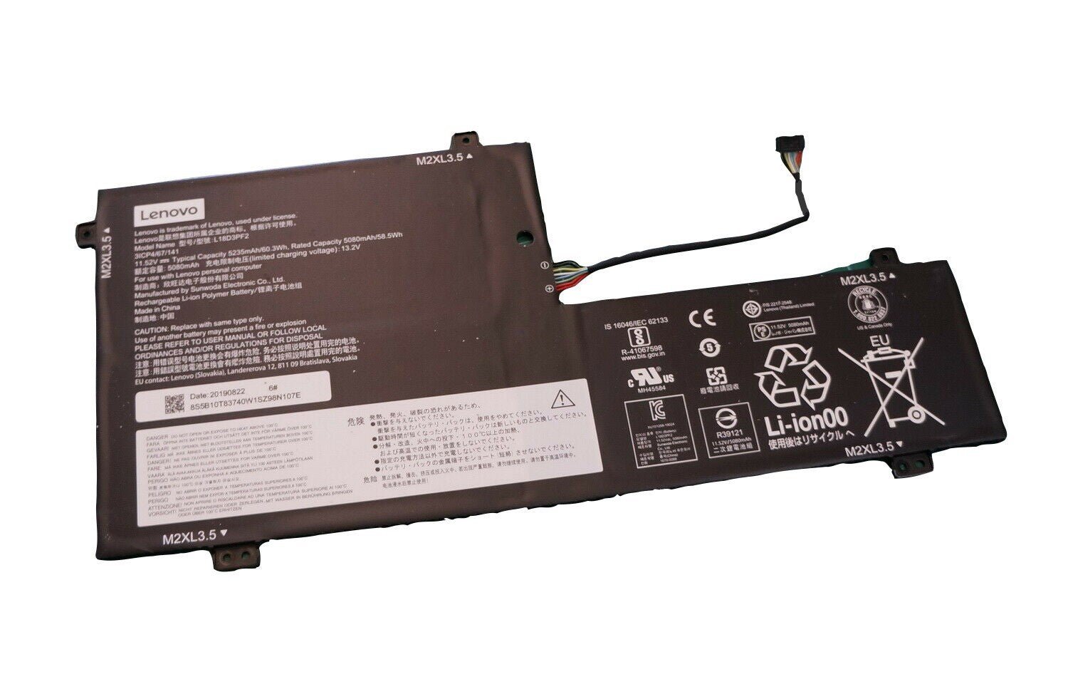 Lenovo L18M3PFA Original 11.53V 63Wh 3-Cell Replacement Laptop Battery
