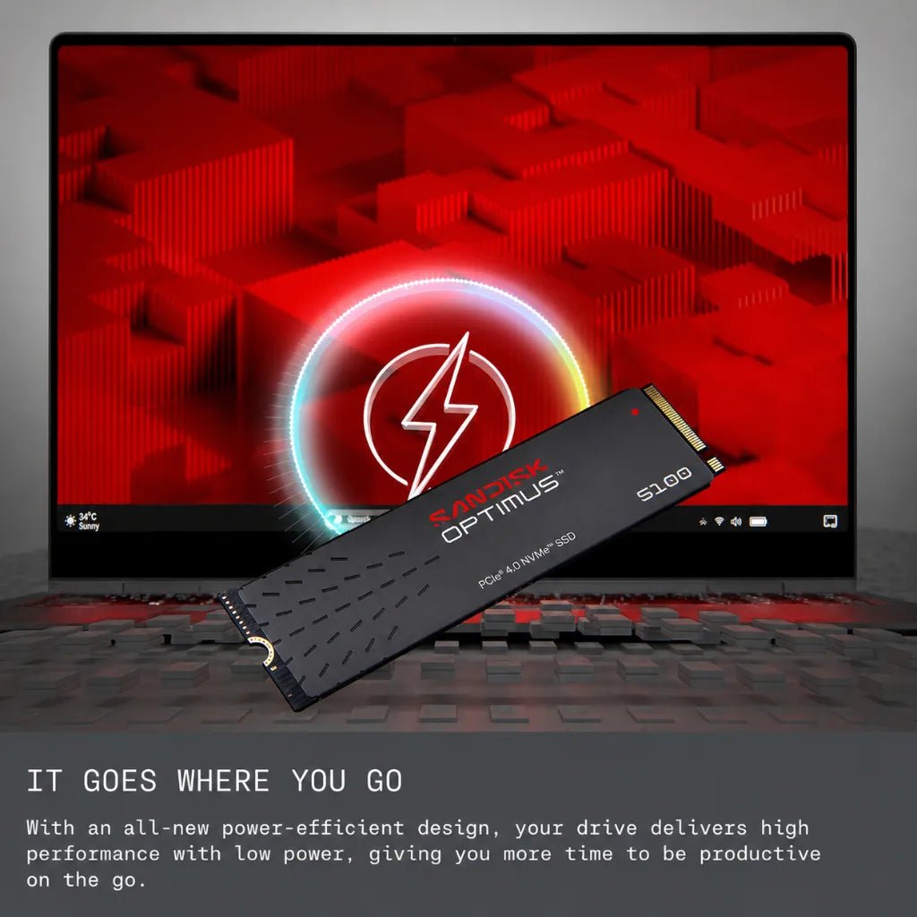 SanDisk Optimus 5100 500GB NVMe PCIe 4.0 M.2 2280 Internal SSD for High-Performance PC and Laptop