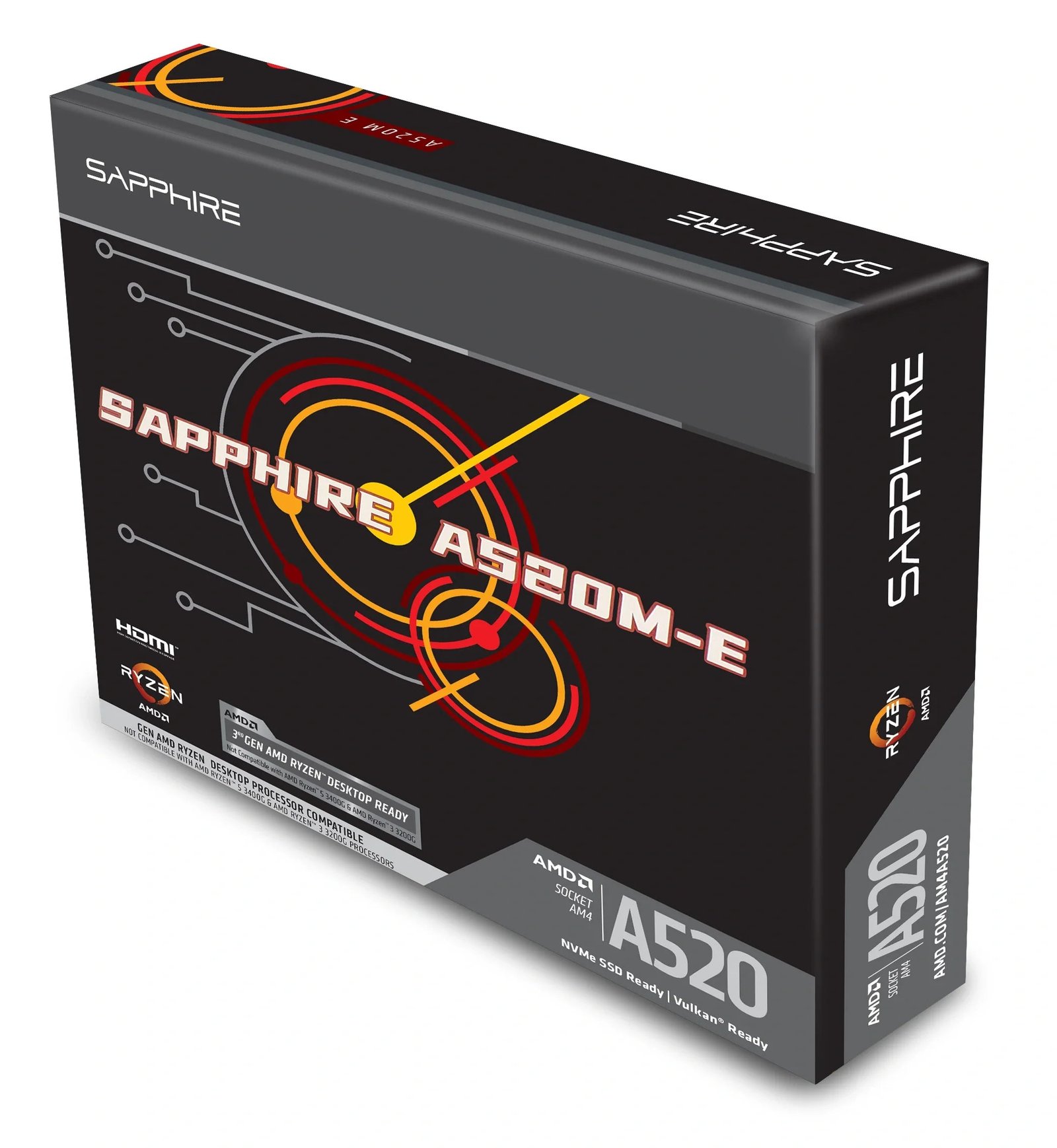 SAPPHIRE A520M-E AMD Ryzen AM4 Socket Micro-ATX Motherboard