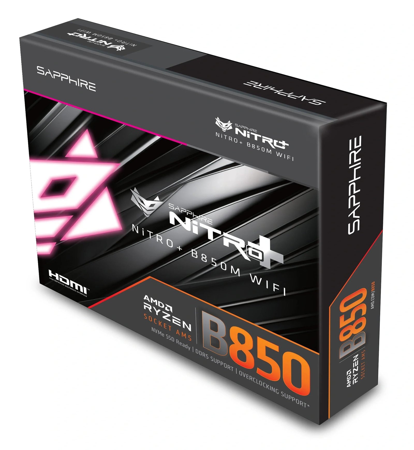 SAPPHIRE NITRO+ B850M WIFI Micro-ATX Motherboard for AMD AM5 Ryzen 7000/8000/9000 Series Processors