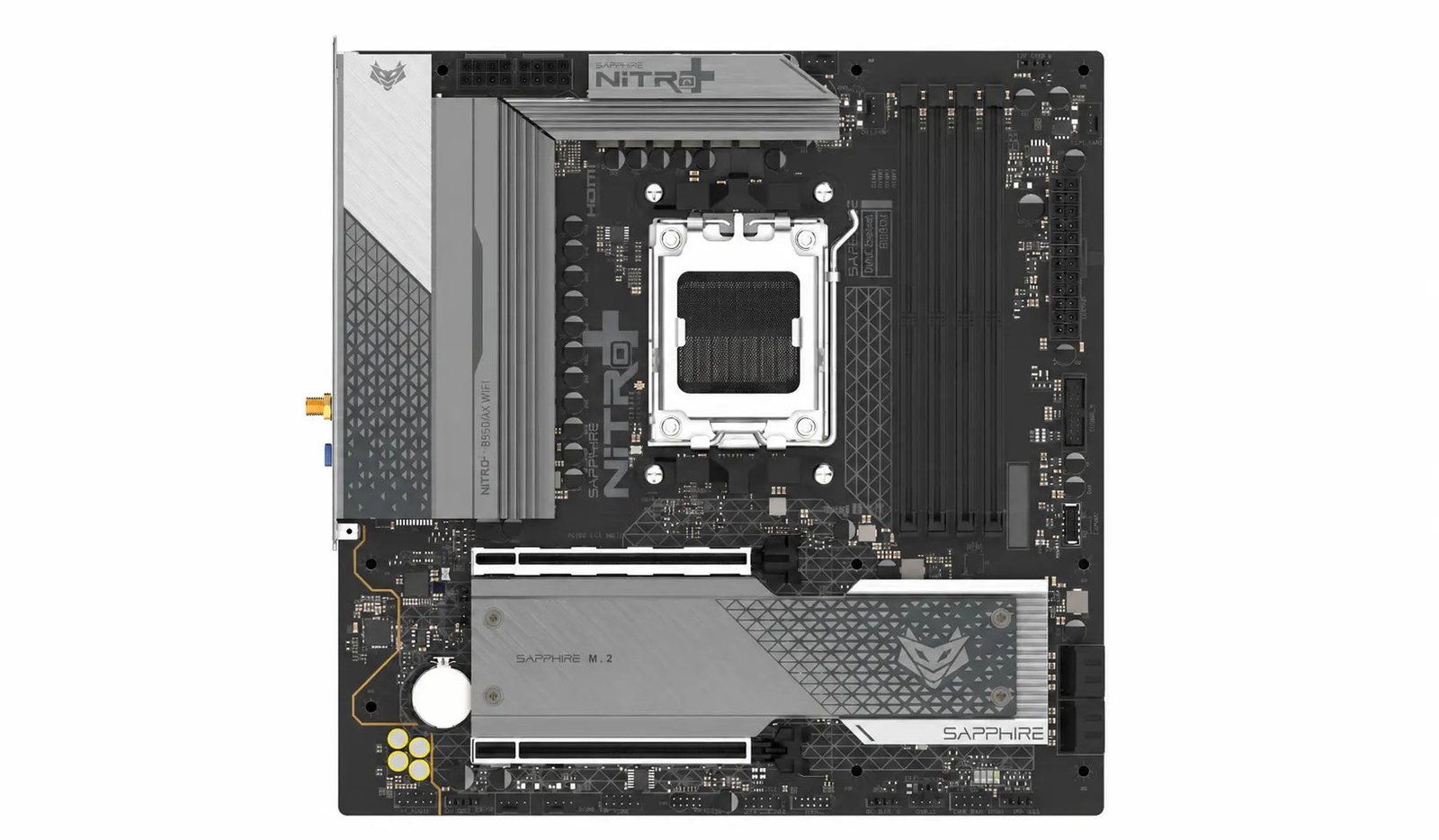 SAPPHIRE NITRO+ B850M WIFI Micro-ATX Motherboard for AMD AM5 Ryzen 7000/8000/9000 Series Processors