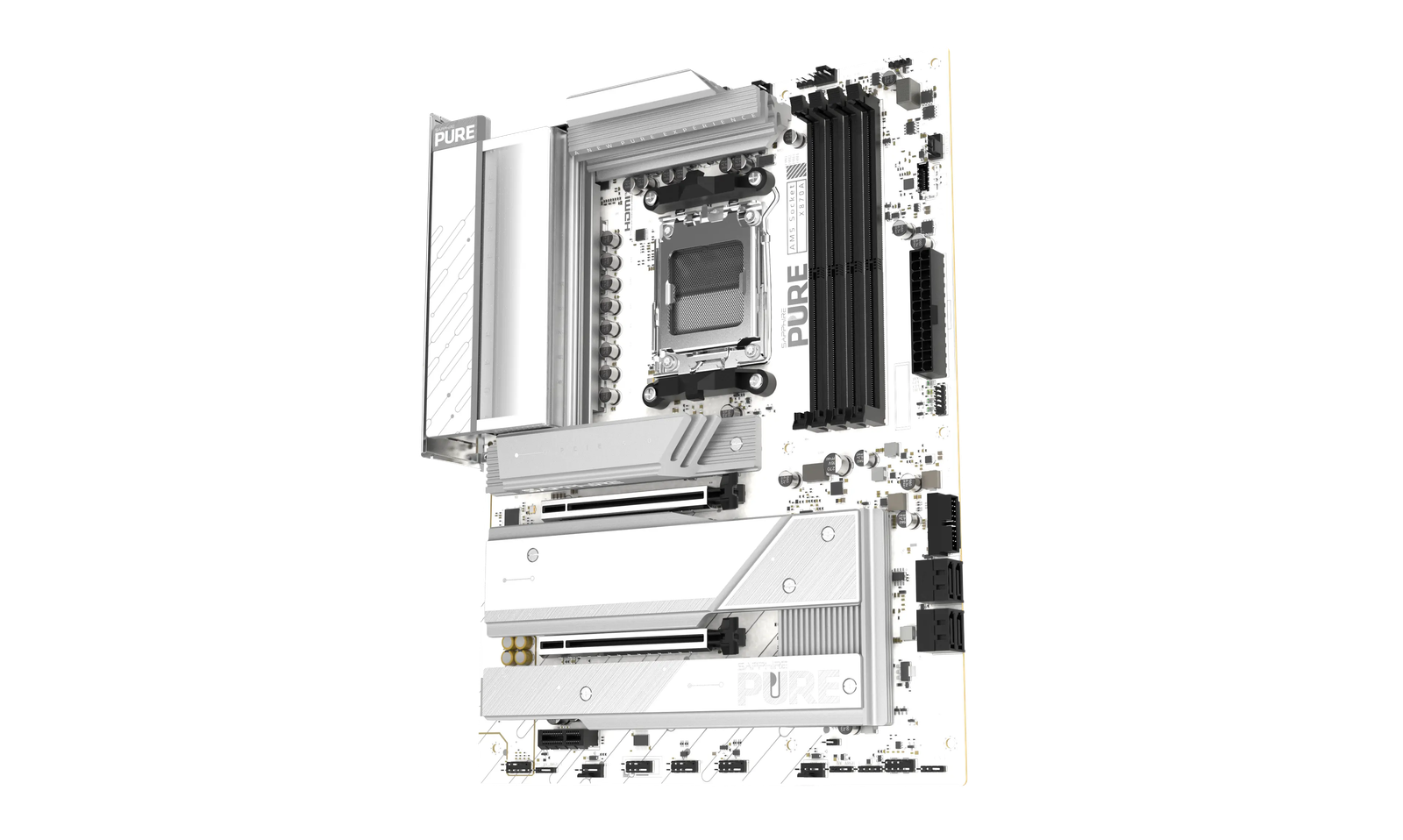 SAPPHIRE PURE X870A WIFI 7 AMD AM5 ATX Motherboard - High Performance Gaming Mainboard