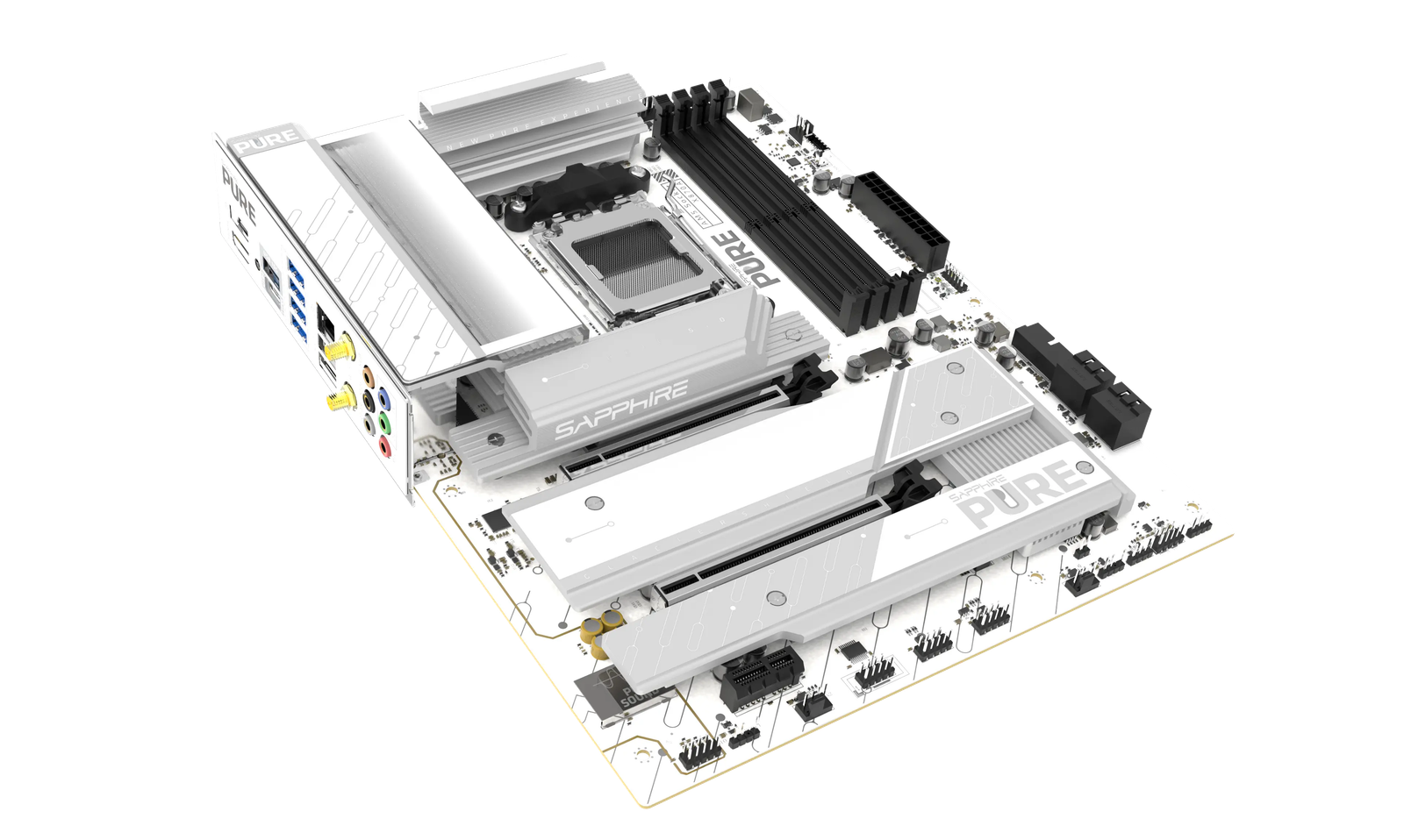 SAPPHIRE PURE X870A WIFI 7 AMD AM5 ATX Motherboard - High Performance Gaming Mainboard
