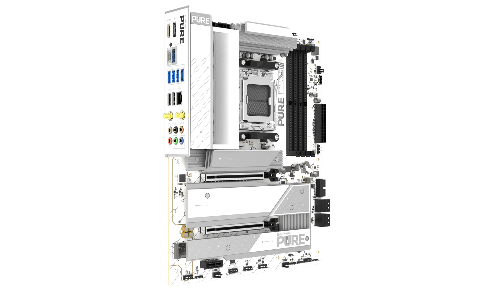 SAPPHIRE PURE X870A WIFI 7 AMD AM5 ATX Motherboard - High Performance Gaming Mainboard
