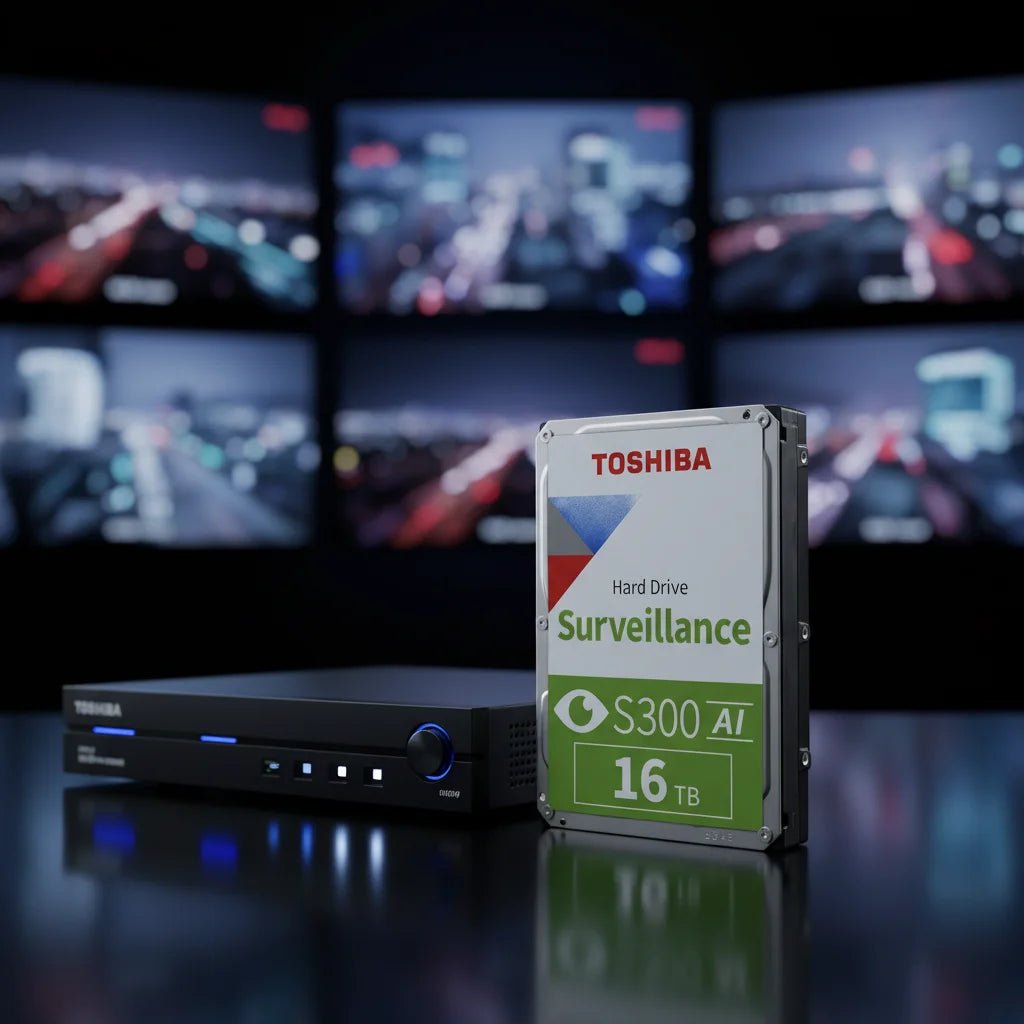 Toshiba S300 16TB Surveillance Hard Drive for AI-Enabled DVR and NVR Security Systems