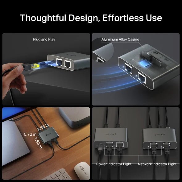 TP-Link EH310 3-Port Gigabit Ethernet Splitter for Network Expansion