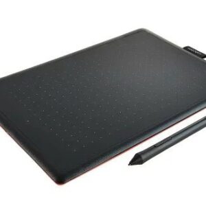 Wacom One by Wacom Medium Graphic Drawing Tablet (CTL-672) with Pressure-Sensitive Pen - Red and Black